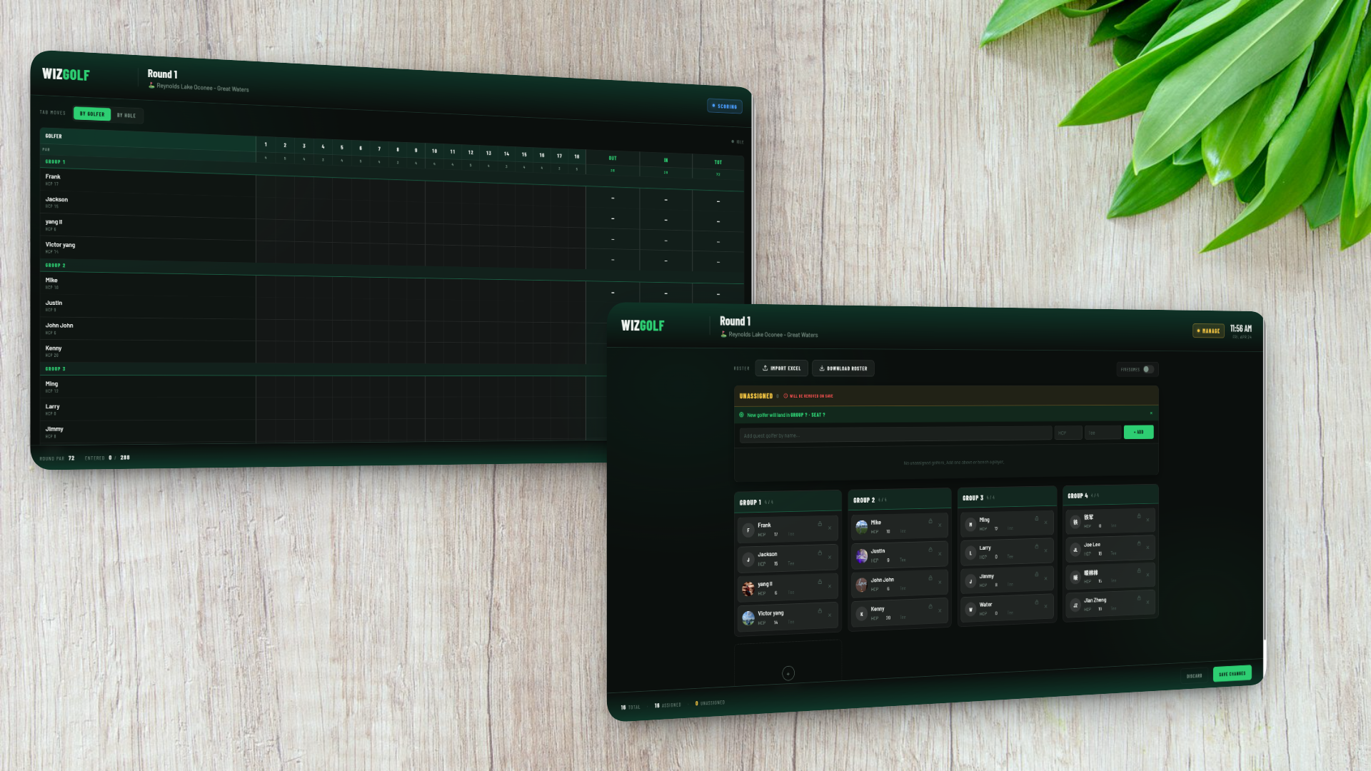 Wiz Golf Web Admin Dashboard